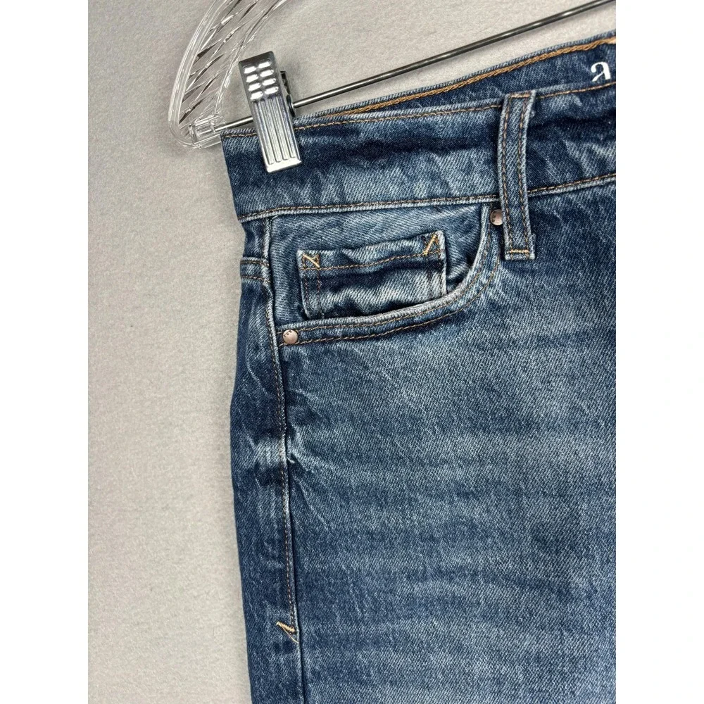 A.n.a Shorts Womens 2 Blue Highest-Rise 90 Denim Bermuda Raw Hem 9 Inseam NWT